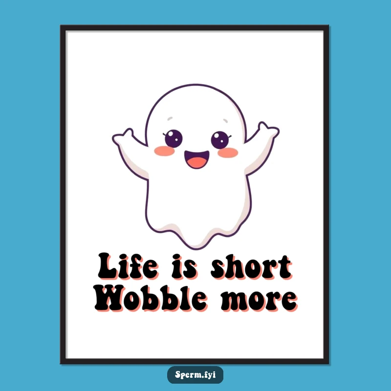 Free Printable Ghost Wall Art: Joyful Wobble Decor for a Fun, Spooky Vibe!