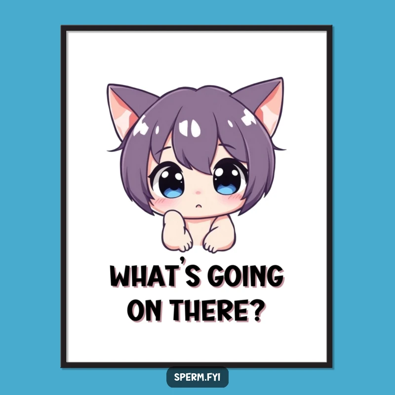 Free Printable Wall Art: Curious Character Peering Funny Character Downloadable Art