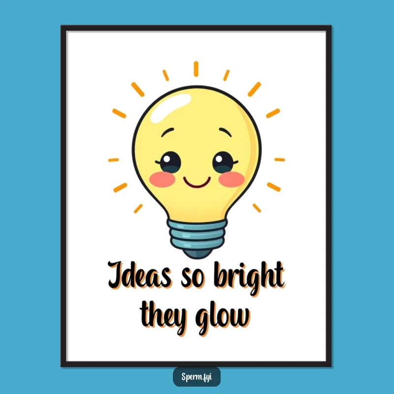 Free Printable Wall Art: Funny Lightbulb Idea Downloadable Decor for Inspiration