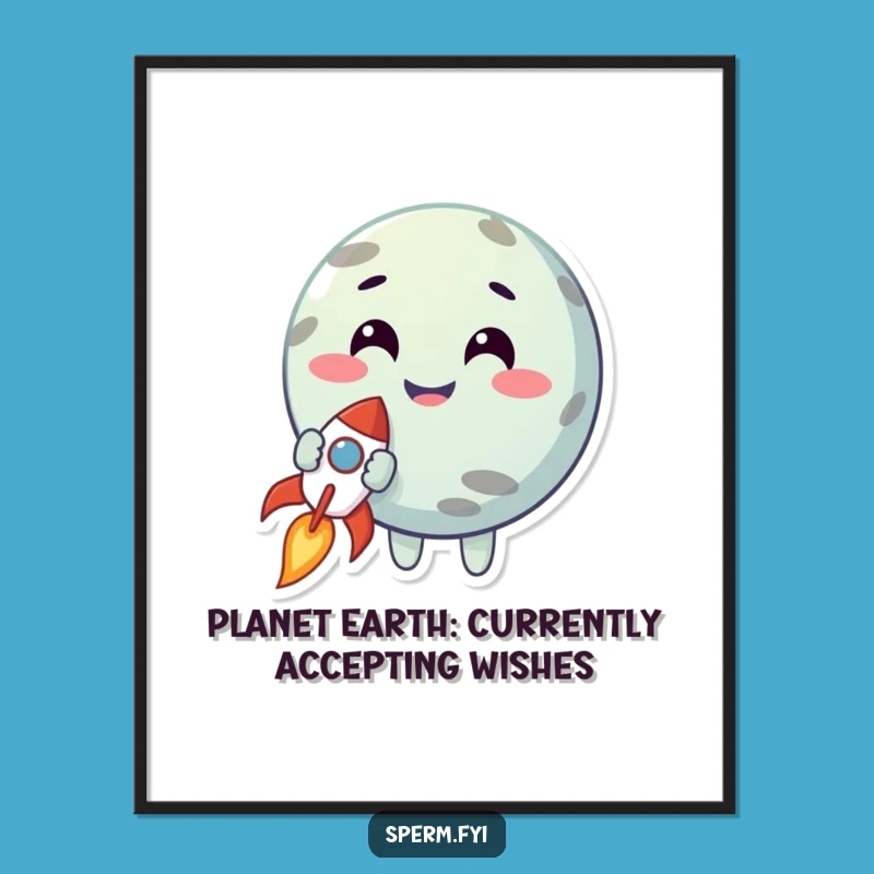 Free Printable Wall Art: Planet & Rocket Pal - Cute & Funny Downloadable Art