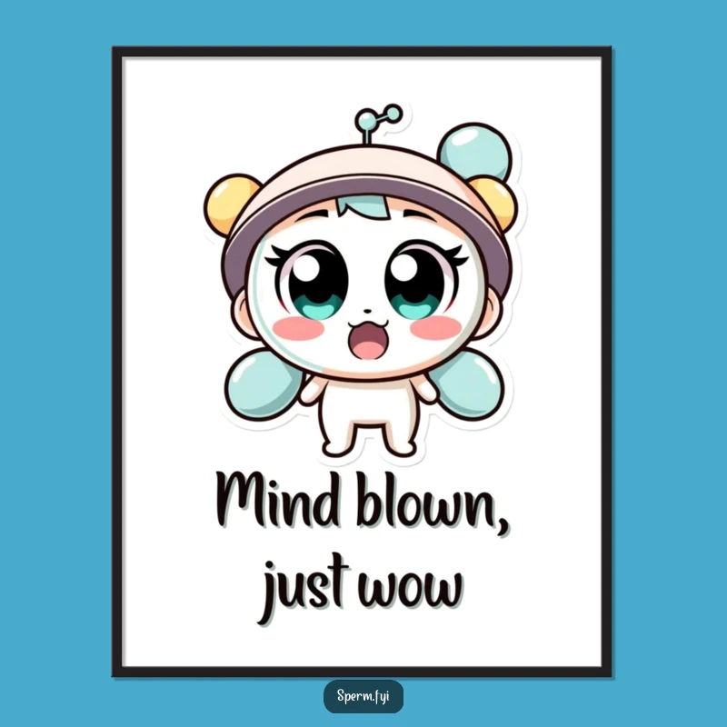 Free Printable Wall Art: Surprised Molecule Downloadable Decor for Whimsical Spaces