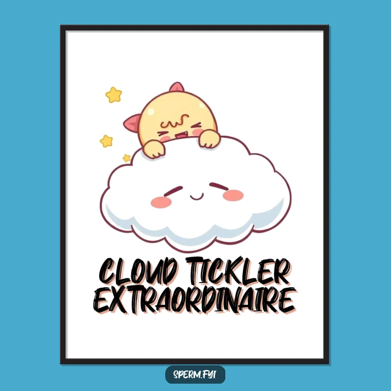 Funny Free Printable Tickle Cloud Wall Art: Mischievous DIY Decor