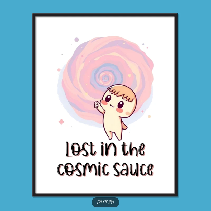 Funny Free Printable Wall Art: Curious Character Galaxy Downloadable Art