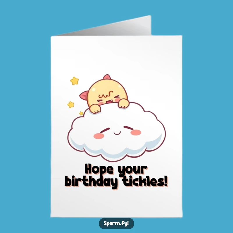 Free Printable Tickle Cloud Birthday Card: Mischievous Downloadable Gift