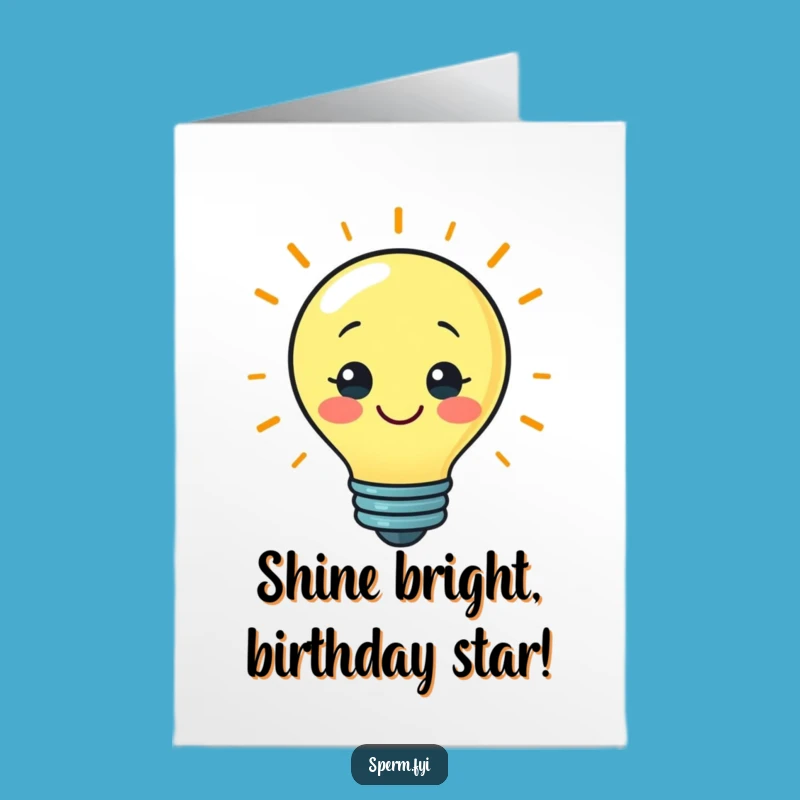 Free Printable Birthday Card: Funny Lightbulb Idea Downloadable Gift for Laughs