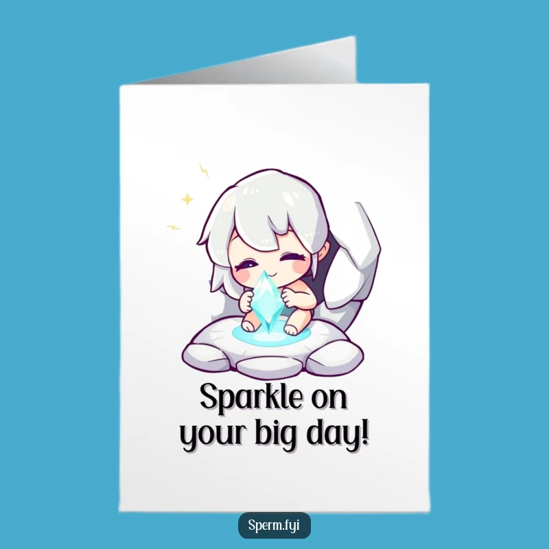 Free Printable Birthday Card: Whimsical Gem Discovery Funny Downloadable Gift