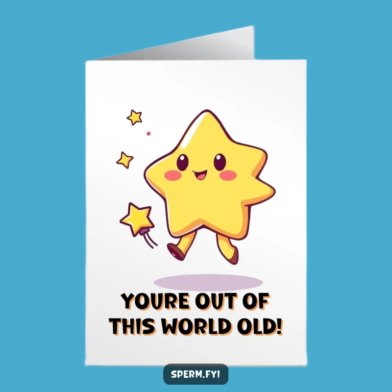 Free Printable Birthday Card: Funny Star & Comet Tag Game Downloadable Gift