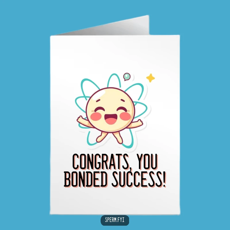 Free Printable Atom Congrats Card - Humorous Downloadable Greeting for Stellar Achievements