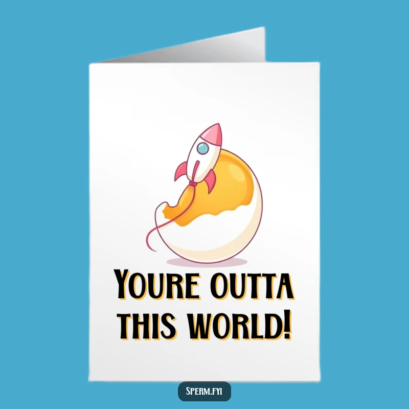Free Printable Congrats Card: Sperm Rocket's Big Start