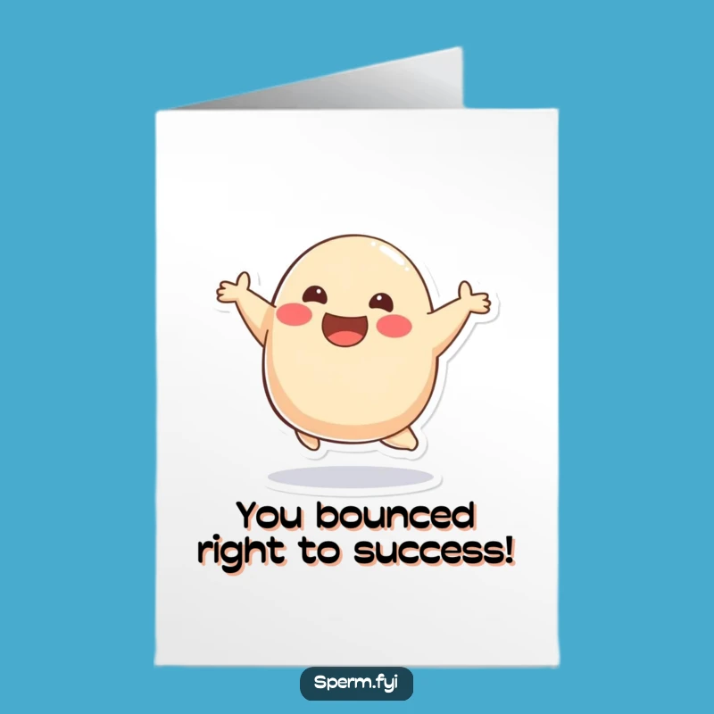 Free Printable Congrats Card: Blob's Celebration Bounce Funny Blob Downloadable Gift
