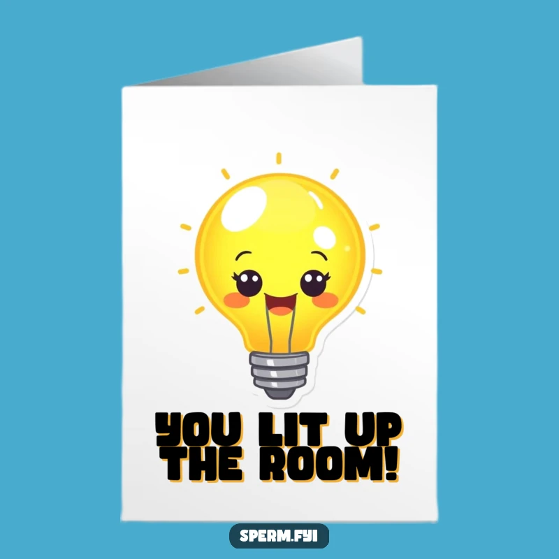 Free Printable Kawaii Lightbulb Congrats Card: Funny Smart Ideas Downloadable Gift