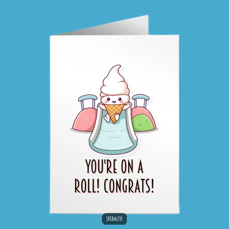 Free Printable Kawaii Ice Cream Card: Cheerful Congrats Downloadable Gift for Sweet Triumphs