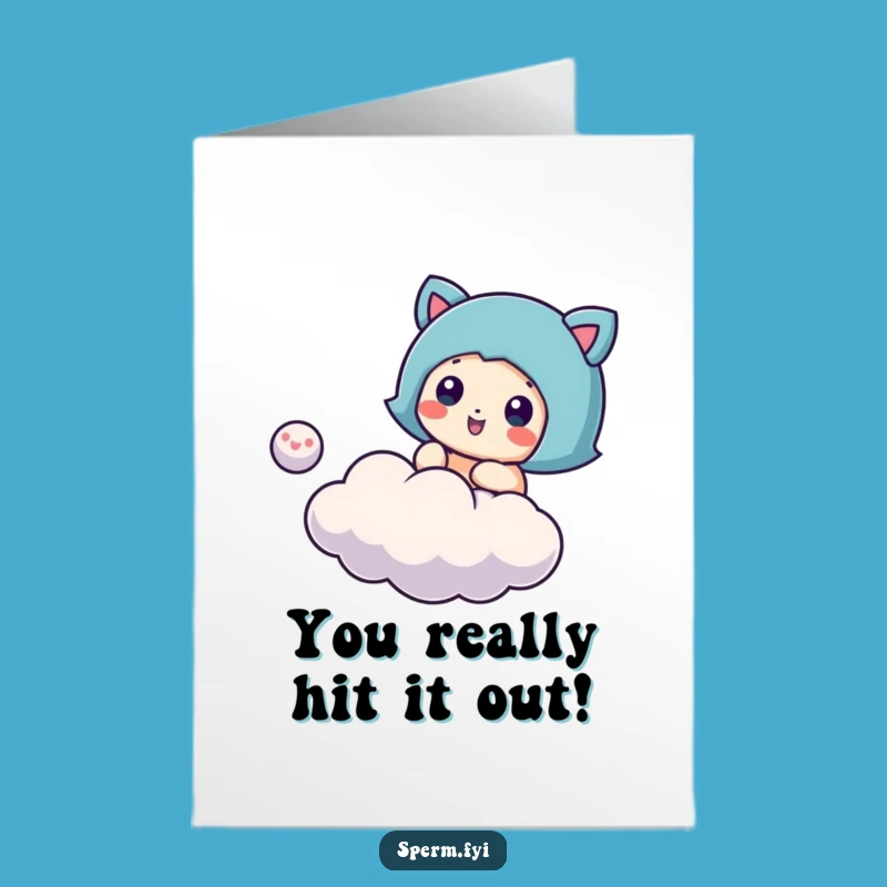 Free Printable Cloud Bounce Congrats Card: Playful Downloadable Gift