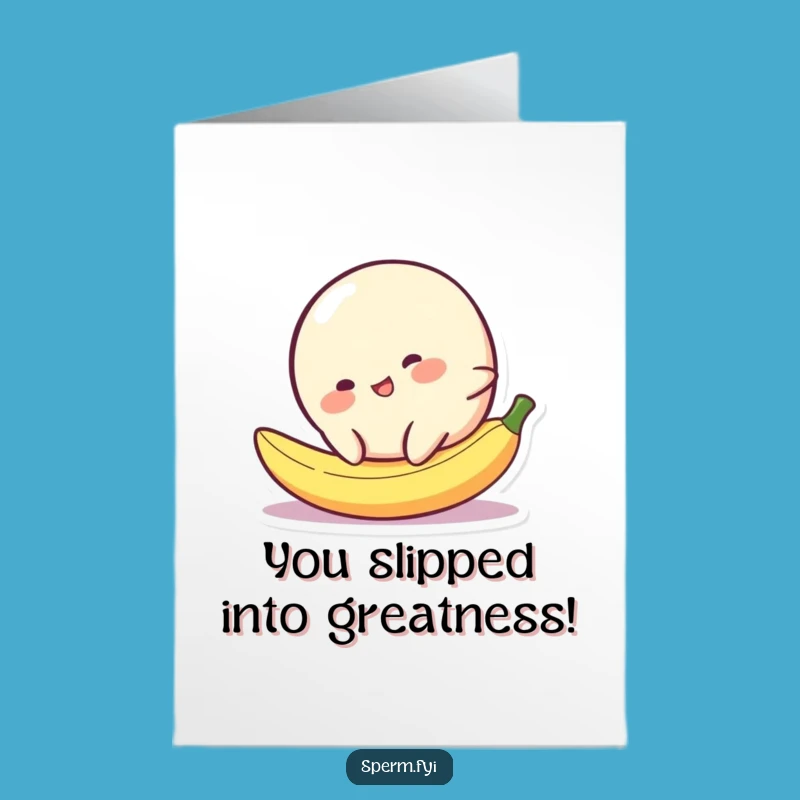 Free Printable Congrats Card: Funny Blob Slip, Unexpected Success Celebration