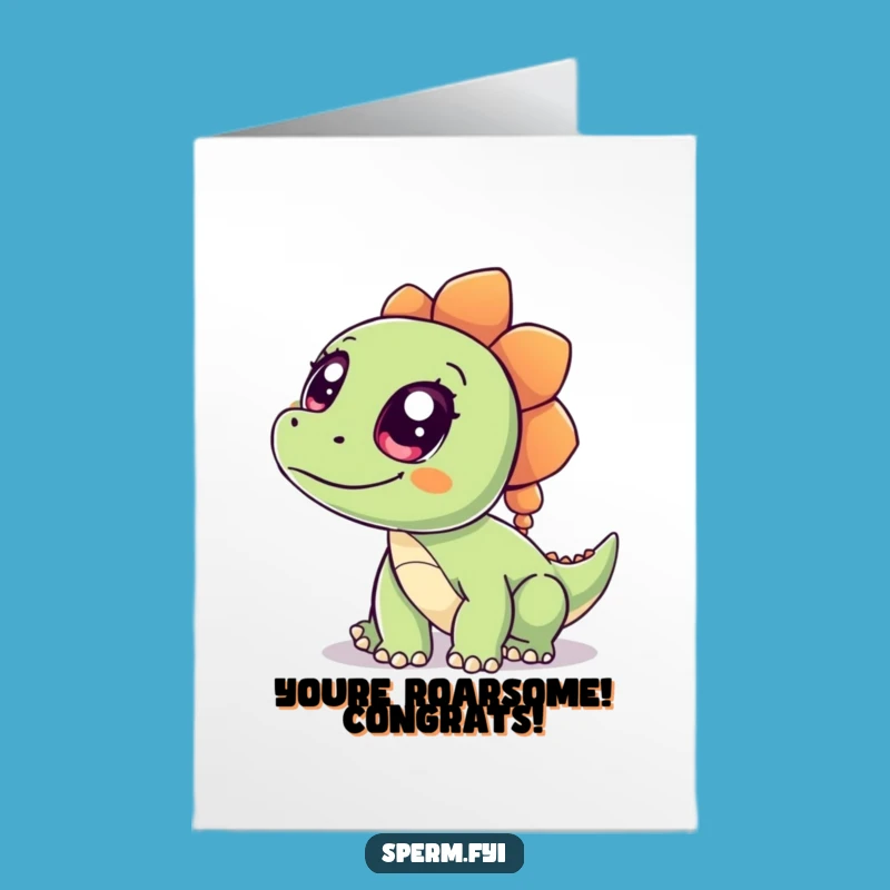 Free Printable Dino Card: Wide-Eyed Wonder for Your Big Congratulations!