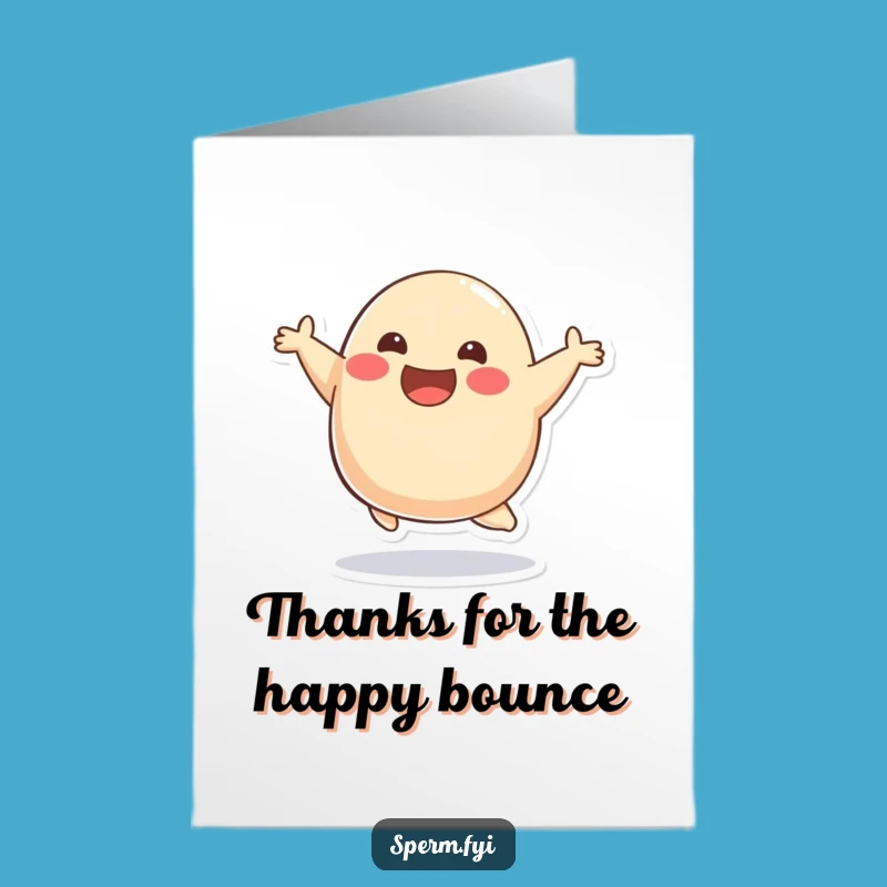 Free Printable Thank You Card: Blob's Grateful Bounce Funny Blob Downloadable Gift