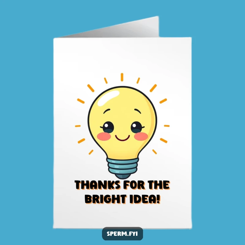 Free Printable Thank You Card: Lightbulb Idea Downloadable for Gratitude & Giggles