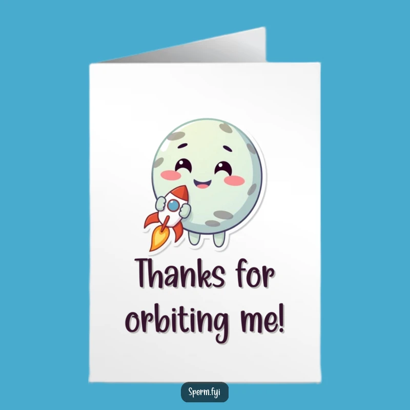Free Printable Thank You Card: Planet & Rocket - Funny Gratitude Launch