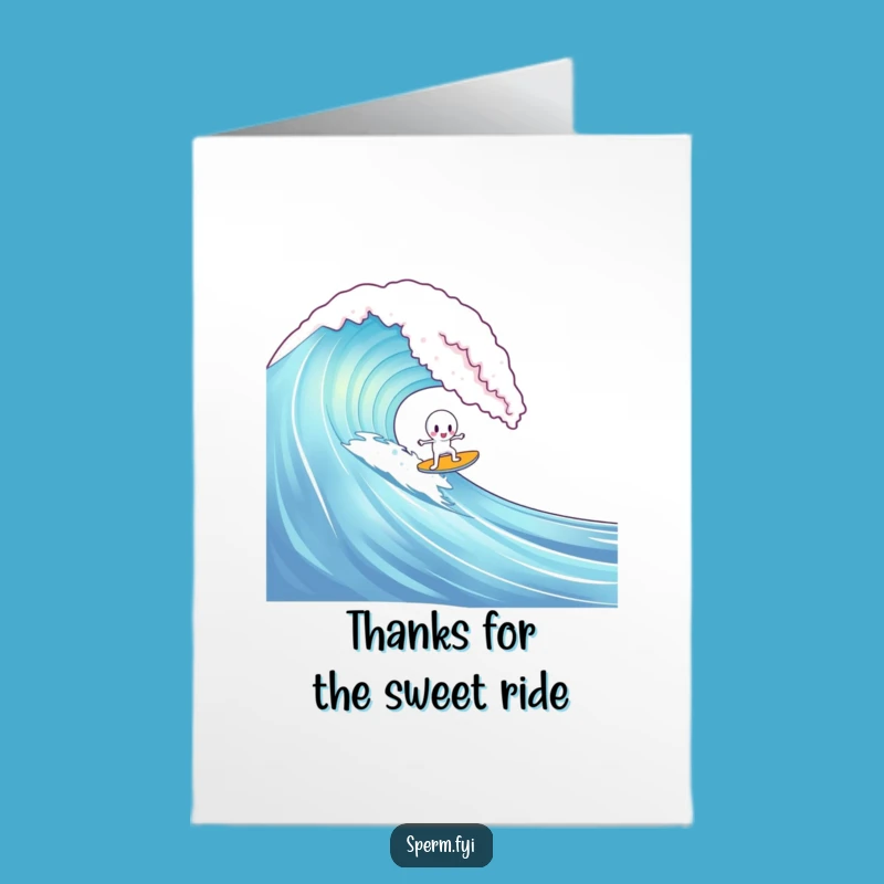 Free Printable Thank You Card: Sperm Gummy Wave, Funny Downloadable Gratitude