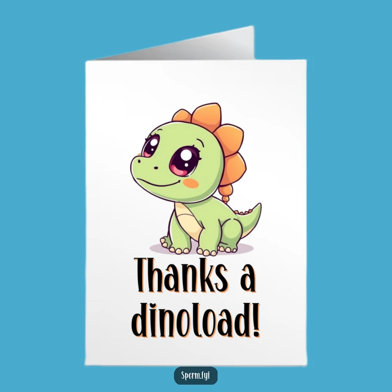 Free Printable Dino Card: Say Thanks with Curious Dinosaur Eyes!