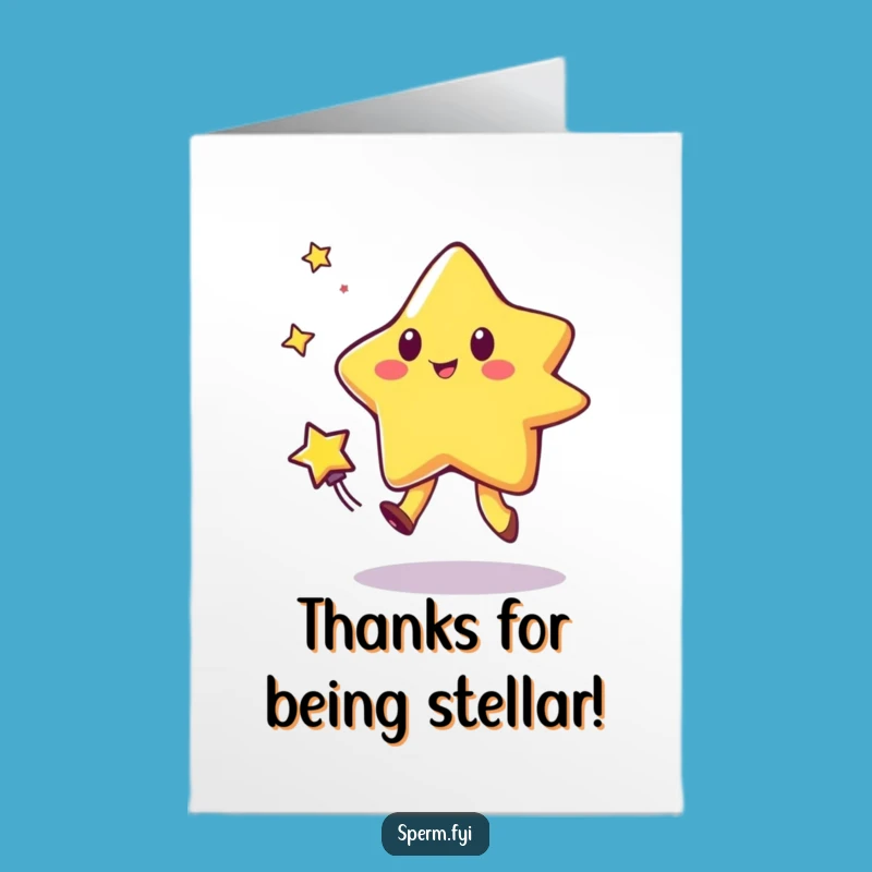 Free Printable Thank You Card: Star & Comet Tag Game - Funny Downloadable Gift
