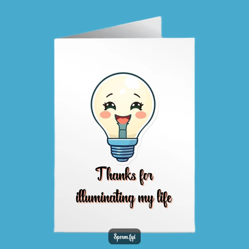 Free Printable Lightbulb Thank You Card - Funny Downloadable Note for a Bright Idea