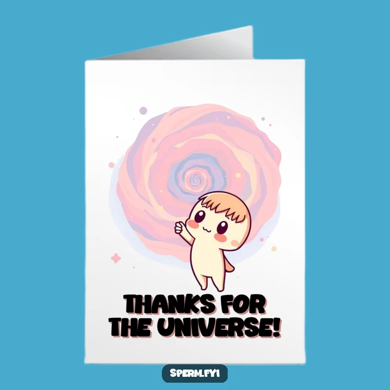 Free Printable Thank You Card: Curious Character Galaxy Funny Downloadable Gift