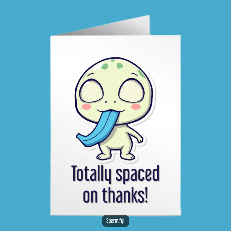Free Printable Alien Thank You Card: Blue Tongue, Surprise, Downloadable!