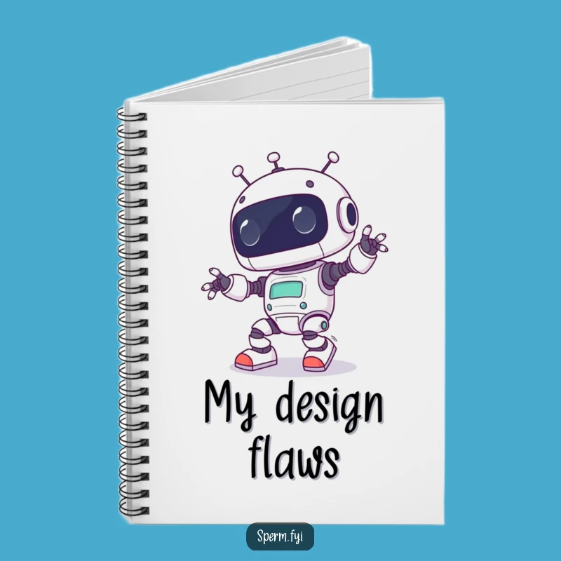 Funny Kawaii Robot Notebook - Hilarious Journal for Techie Thoughts & Doodles