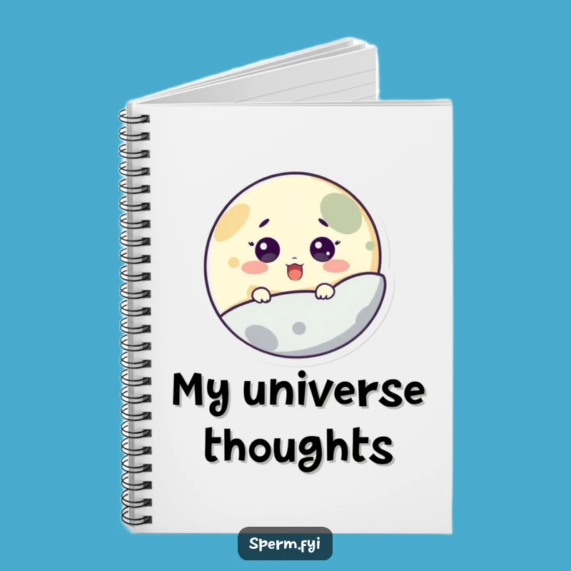 Funny Moon Peeking Notebook: Jot Down Ideas with Surprise Space Humor, Great Funny Gift!
