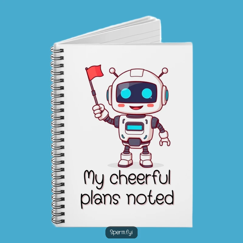 Funny Robot Notebook: Cheerful Notes Journal, Humorous Tech Gift