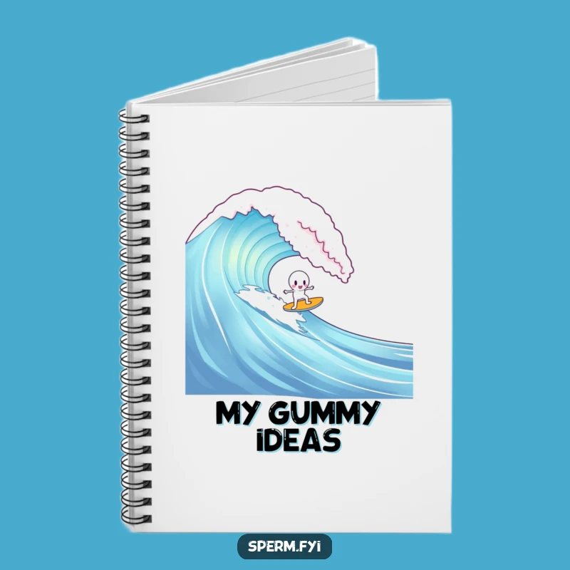 Funny Sperm Gummy Bear Surf Notebook: Jot Down Sweet Dreams