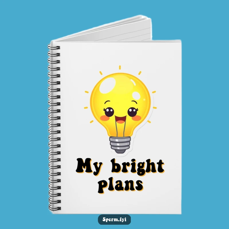 Funny Cheerful Lightbulb Idea Notebook - Write Funny Gifts!