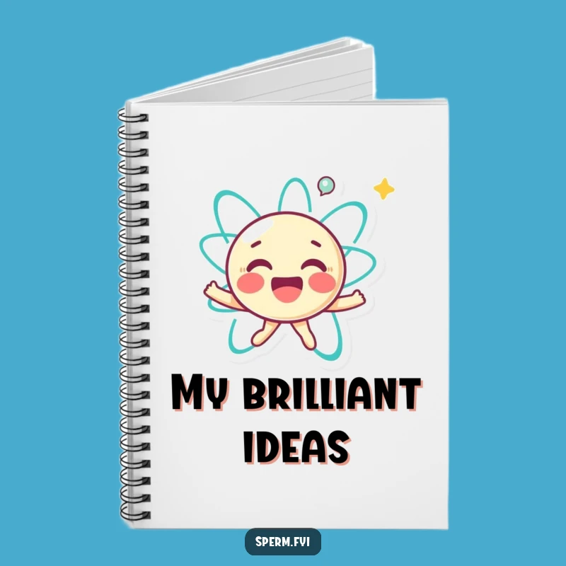 Funny Atom Spin Notebook: Jot Down Ideas with Joyful Energy, Great Funny Gift!