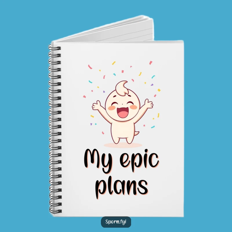 Funny Notebook: Capture Ideas with a Cheerful Character and Confetti Cover