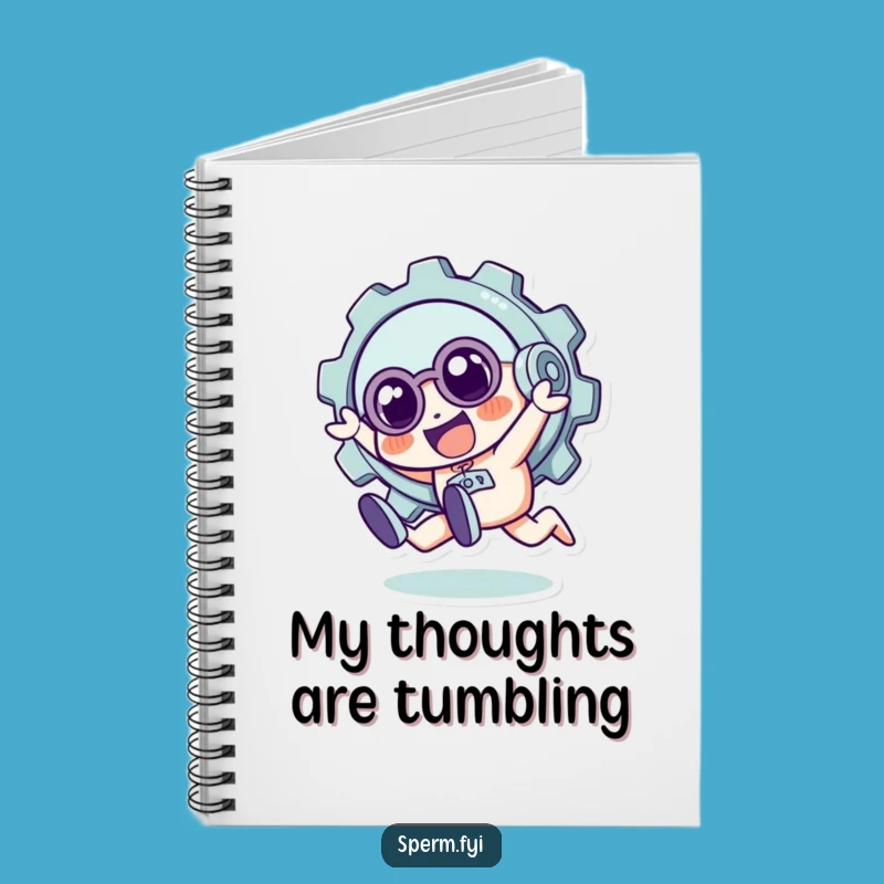 Funny Quirky Gear Tumble Journal - Hilarious Notebook for Creative Mechanics