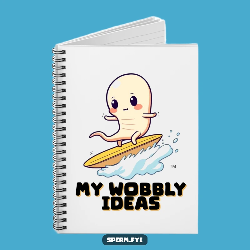 Funny Sperm Snack Notebook - Wobbly Rider, Journaling Humor Gift