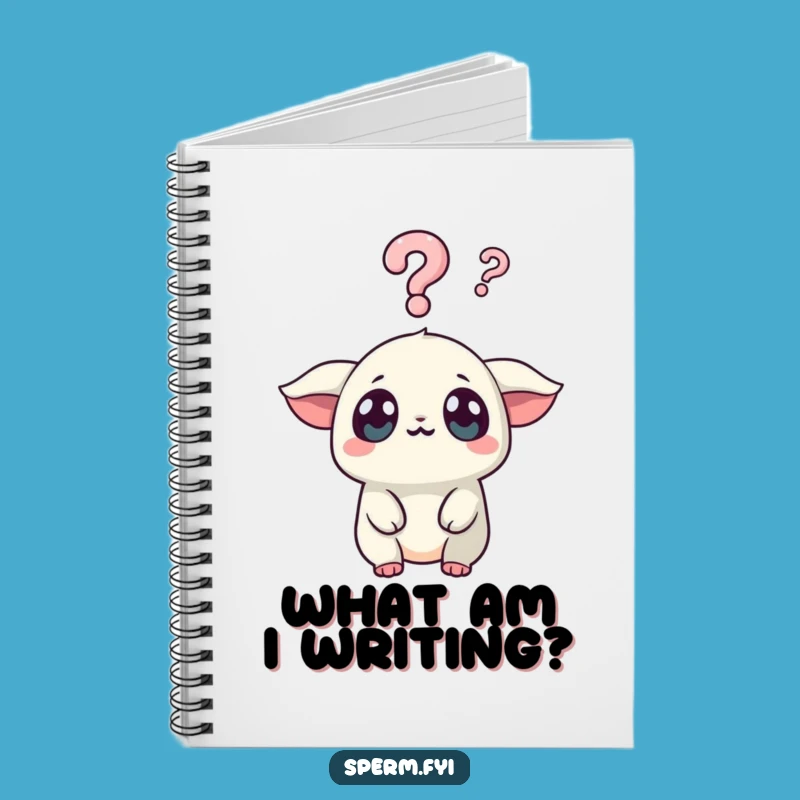 Funny Surprised Kawaii Creature Notebook - Journal Gift for the Curious
