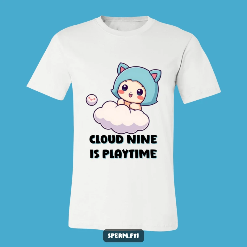 Funny Cloud Bouncing T-Shirt: Whimsical Apparel for Joyful Souls Gift