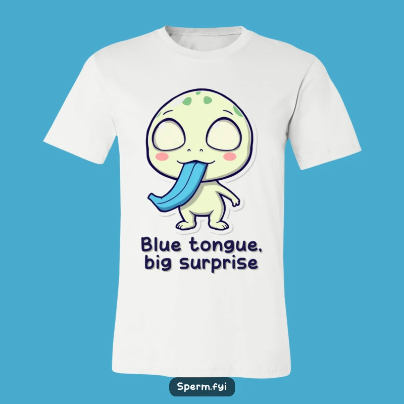 Funny Alien T-Shirt: Surprised Tongue Gag, Hilarious Sci-Fi Tee Gift