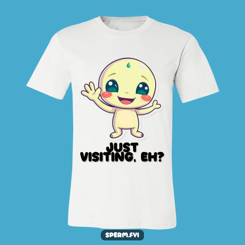 Funny Alien Wave T-Shirt: Playful Space Character Tee, Ideal Funny Gift!