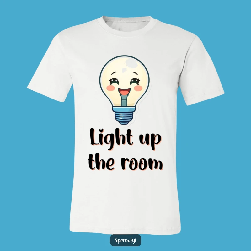 Funny Lightbulb T-Shirt: Glowing Idea Character Tee, Ideal Funny Gift!