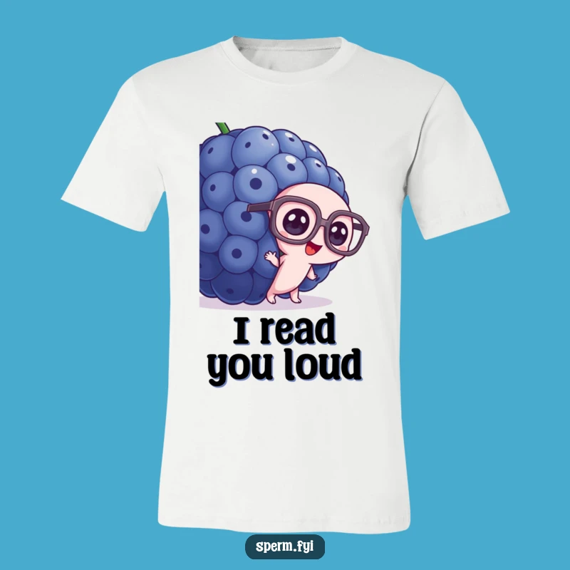 Funny Smart Sperm T-Shirt - Blueberry Peeker, Witty Humor Gift