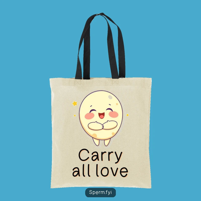 Funny Moon Hug Tote Bag: Carry Joy and Celestial Comfort