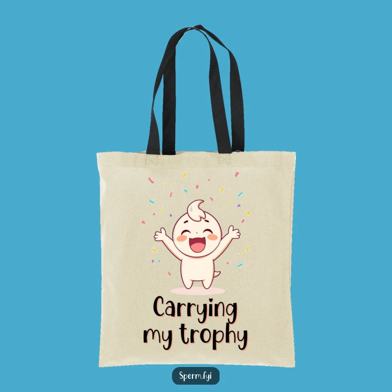 Funny Tote Bag: Carry Your Joy with a Cheerful Character and Confetti, Ideal Funny Gift