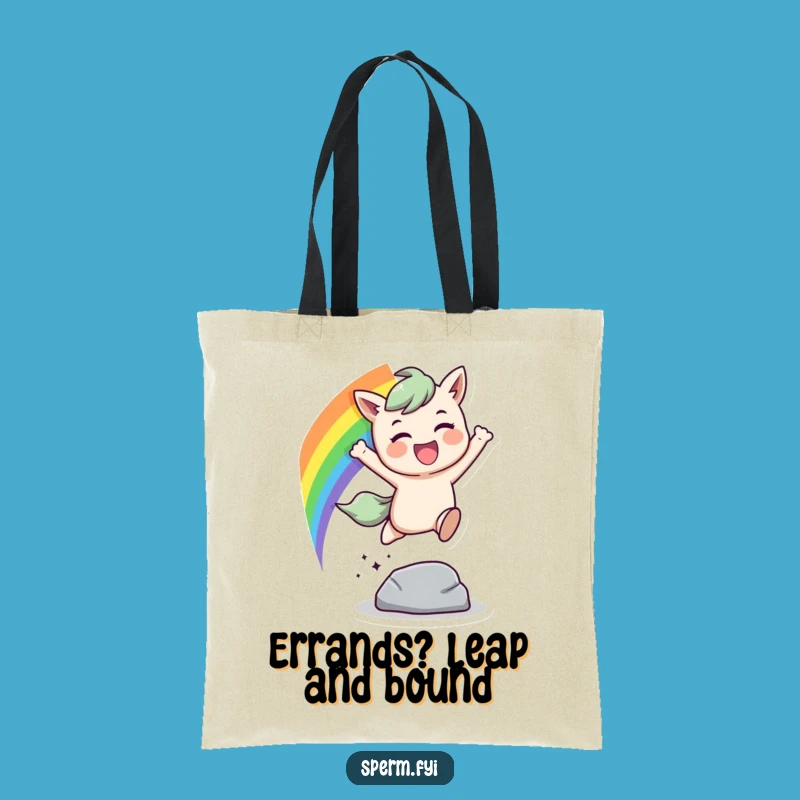 Funny Rainbow Leap Tote Bag: Carry Your Victories with Joyful Style Gift