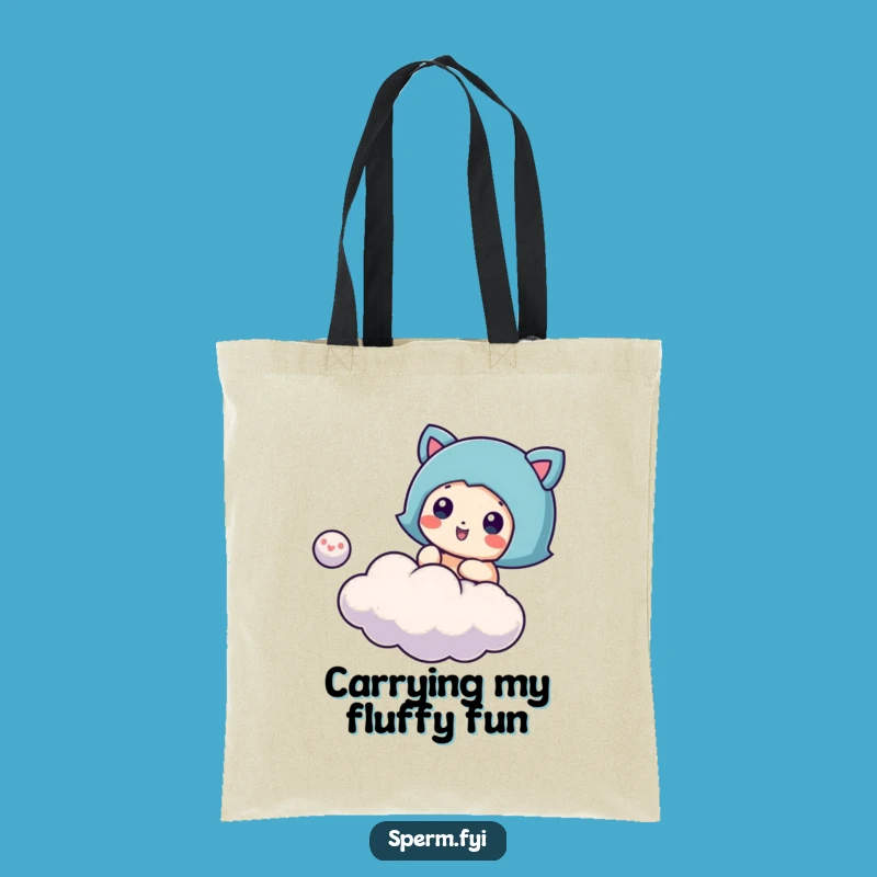Funny Cloud Bouncing Tote Bag: Carry Joyful Vibes Everywhere Gift