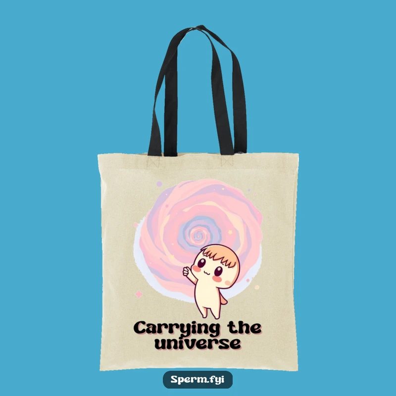 Funny Galaxy Tote Bag - Curious Character Universe - Practical Gift!