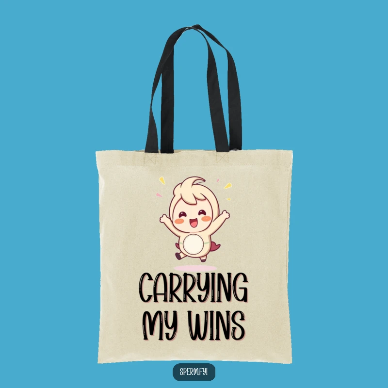 Funny Hopping Character Tote Bag: Carry Your Celebration, Perfect Funny Gift for Go-Getters