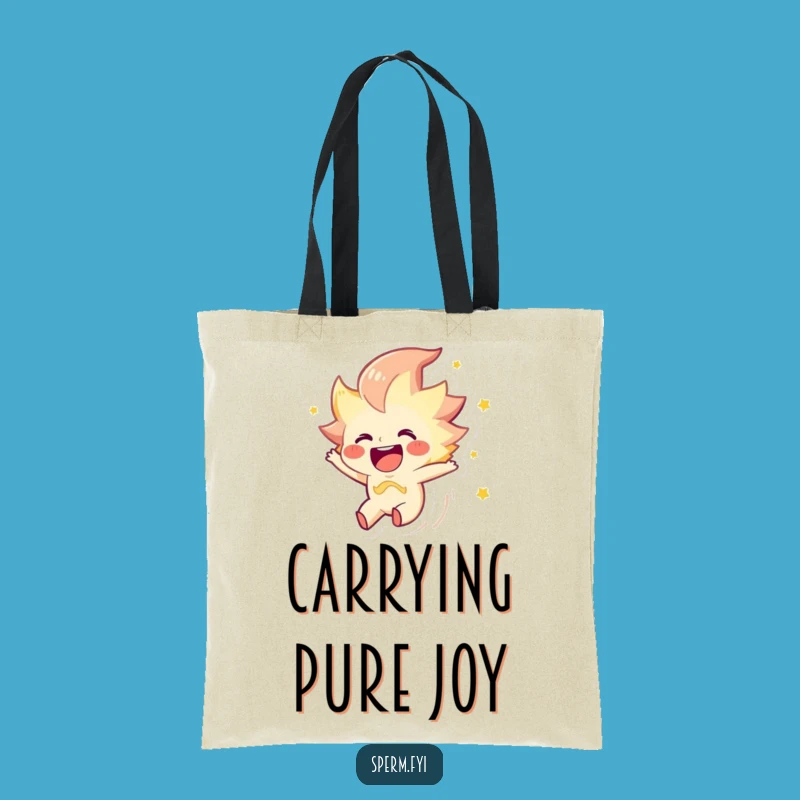 Funny Joyous Spark Tote Bag: Carry Your Energy Freely